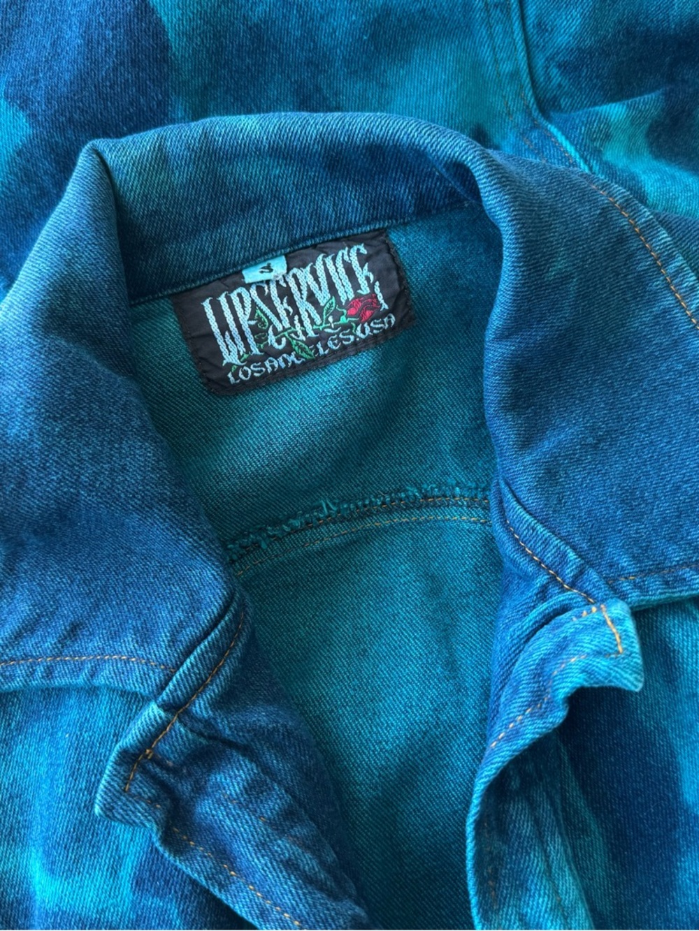 Vintage LIP SERVICE Denim Trench Coat - Small - Picture 3 of 7
